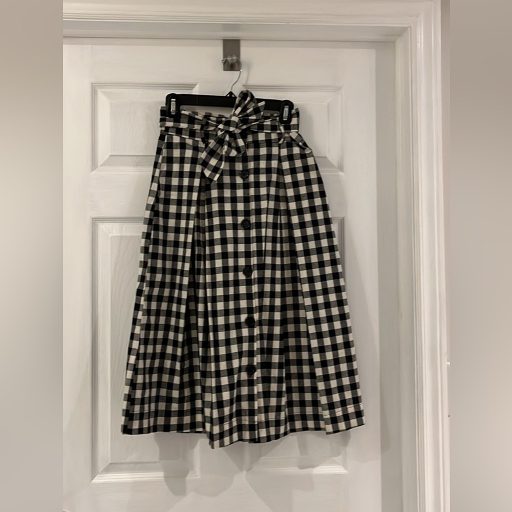 Black and White Gingham Skirt